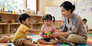 Daycare bulanan di Jogjakarta - Ayah Bunda, ketika bocah menjadi korban perilaku agresif dari teman sebaya, baik di lingkungan daycare maupun di rumah, situasi ini sering membuat orang tua khawatir. Bocah bisa merasa takut, bingung, atau bahkan mulai meniru perilaku agresif tersebut. Karena itu penting bagi orang dewasa untuk melindungi bocah sekaligus mengajarkan keterampilan sosial yang sehat. Berikut solusi yang dapat dilakukan secara praktis. 1. Pastikan Bocah Aman Secara Fisik Langkah pertama selalu menghentikan situasi agresif dan memastikan bocah yang terkena tidak terluka. Hal yang perlu dilakukan pengasuh atau orang tua: pisahkan kedua bocah dengan tenang periksa apakah ada luka tenangkan bocah yang terkena jangan langsung menyalahkan di depan semua orang Contoh respons yang baik: “Tidak boleh memukul. Kita harus menjaga teman.” Tujuannya adalah menghentikan perilaku tanpa mempermalukan siapa pun. 2. Validasi Perasaan Bocah yang Menjadi Korban Bocah yang dipukul atau digigit sering merasa kaget atau sedih. Penting bagi orang dewasa untuk membantu mereka memahami emosinya. Ayah Bunda dapat mengatakan: “Kamu kaget ya tadi dipukul.” “Itu sakit ya.” “Ayah/Bunda di sini untuk membantu kamu.” Validasi ini membantu bocah merasa didengar dan dilindungi. 3. Ajarkan Bocah Cara Membela Diri Secara Sosial Bocah perlu belajar cara menyampaikan batasan tanpa kekerasan. Latihan sederhana yang bisa diajarkan: mengatakan “Tidak! Jangan pukul.” menjauh dari situasi memanggil pengasuh atau orang dewasa Latihan ini bisa dilakukan melalui role play di rumah atau di daycare. Contoh latihan: Orang tua berpura-pura mengambil mainan, lalu bocah berlatih berkata: “Tidak, ini punyaku.” 4. Ajarkan Bocah Tidak Membalas dengan Kekerasan Sering kali bocah yang menjadi korban justru mulai meniru perilaku agresif. Karena itu penting untuk menanamkan prinsip: tidak membalas dengan memukul menggunakan kata-kata mencari bantuan orang dewasa Ayah Bunda bisa menjelaskan dengan bahasa sederhana: “Kalau teman memukul, kita tidak memukul balik. Kita bilang tidak dan panggil pengasuh.” 5. Komunikasikan dengan Pengasuh atau Orang Tua Lain Jika kejadian terjadi di daycare, penting untuk berkomunikasi dengan pengasuh secara terbuka. Hal yang bisa ditanyakan: bagaimana kronologi kejadian apakah ada pemicu tertentu bagaimana daycare menanganinya apakah ada rencana pencegahan Daycare yang baik biasanya memiliki protokol penanganan perilaku agresif. 6. Ajarkan Keterampilan Sosial pada Bocah Beberapa keterampilan sosial penting yang perlu dilatih: menunggu giliran berbagi mainan mengatakan “boleh aku pinjam?” mengenali emosi Semakin baik kemampuan sosial bocah, semakin kecil kemungkinan konflik fisik terjadi. 7. Amati Pola Jika Terjadi Berulang Jika agresi dari teman yang sama terjadi terus-menerus, Ayah Bunda perlu mengamati: kapan biasanya kejadian terjadi mainan apa yang memicu konflik situasi seperti apa yang membuat bocah rentan Dengan memahami pola tersebut, pengasuh dapat mencegah konflik sebelum terjadi. Perlu diingat untuk orang tua agar tetap berperilaku bijak, dalam situasi kehidupan sosial bocah, apalagi bocah juga sedang dalam tahap stimulasi sosial emosi dan mereka sedang bermain bersama baik di lingkungan daycare atau lingkungan rumah, perilaku agresif bisa saja terjadi. Jika Ayah- Bunda sudah memasukkan bocah dalam pendidikan paud (daycare, kelompok bermain, atau taman kanak-kanak), para bocah ini mempunyai interaksi bersama teman sebaya, jadi Ayah-bunda sudah memahami dan menyadari kemungkinan tersebut bisa saja terjadi dan perlu adanya komunikasi positif bersama guru/ fasilitator. Sahabat Juara sebagai salah satu arena pendidikan anak usia dini selalu berupaya untuk menjadi rumah dan sahabat bertumbuh untuk kematangan sosial emosi bocah di dalamnya. Dengan pola parenting dan makin cakapnya bocah dalam keterampilan sosial emosi, keterampilan memahami perasaan diri dan menyampaikan perasaan yang di Sahabat Juara masuk dalam topik program KECAPI / kecakapan hidup sehari-hari, perilaku agresif mampu dikelola. 8. Bangun Rasa Percaya Diri Bocah Bocah yang percaya diri biasanya lebih mampu menghadapi konflik sosial. Beberapa cara membangun kepercayaan diri: memberi aspirasi positif atas usaha bocah memberi kesempatan memilih mengajarkan bocah berbicara tentang perasaan Ketika bocah merasa aman dan didukung, mereka lebih mudah menghadapi situasi sosial yang menantang. “Perilaku agresif pada anak usia dini sering kali bukan tindakan yang disengaja untuk menyakiti, melainkan bentuk komunikasi dari emosi yang belum mampu mereka ungkapkan dengan kata-kata. Anak yang menjadi korban juga perlu dibantu memahami dan merespons situasi tersebut secara sehat, bukan dengan balasan agresif.” — Dr. Laura Markham, Clinical Psychologist & Parenting Expert Sebagai praktisi di lingkungan daycare, kami melihat bahwa momen ketika bocah mengalami konflik sosial justru menjadi kesempatan penting dalam proses tumbuh kembangnya. Banyak orang tua ingin anaknya selalu aman tanpa konflik, padahal di sinilah bocah belajar memahami batasan, emosi, dan interaksi dengan orang lain. Kunci utamanya bukan menghindari konflik, tetapi bagaimana orang dewasa merespons dan membimbing bocah setelah kejadian tersebut. Dengan pendekatan yang tepat, konsisten, dan penuh empati, bocah tidak hanya merasa aman, tetapi juga tumbuh menjadi pribadi yang lebih kuat secara emosional dan sosial. Ayah Bunda, ketika bocah terkena perilaku agresif dari teman sebaya, fokus utama bukan hanya menghentikan kejadian tersebut, tetapi juga mengajarkan keterampilan sosial yang sehat. Langkah penting yang dapat dilakukan: pastikan bocah aman validasi perasaan bocah ajarkan cara mengatakan “tidak setuju” dorong bocah mencari bantuan orang dewasa komunikasikan dengan pengasuh latih keterampilan sosial amati pola konflik Dengan pendekatan yang konsisten, bocah akan belajar bahwa konflik bisa diselesaikan tanpa kekerasan dan mereka tetap merasa aman di lingkungan sosialnya. Baca juga: Agar Tidak Salah Langkah, Pahami Perkembangan, Pemicu, & Beda Perilaku Agresif Normal vs Bahaya (Red Flag) pada Balita FAQ (People Also Ask) 1. Apakah wajar anak dipukul atau digigit di daycare? Ya, pada usia 1–4 tahun hal ini masih cukup umum karena anak sedang belajar mengelola emosi dan interaksi sosial. Namun tetap perlu pendampingan dan penanganan yang tepat. 2. Haruskah anak diajarkan membalas jika dipukul? Tidak. Anak sebaiknya diajarkan mengatakan “tidak”, menjauh, dan mencari bantuan orang dewasa, bukan membalas dengan kekerasan. 3. Kapan orang tua harus mulai khawatir? Jika kejadian terjadi berulang, melibatkan anak yang sama, atau membuat anak takut ke daycare, maka perlu evaluasi dan komunikasi lebih lanjut dengan pengasuh. 4. Bagaimana cara agar anak tidak jadi korban terus? Ajarkan keterampilan sosial seperti berkata tegas, mengenali emosi, dan meminta bantuan. Kepercayaan diri juga sangat penting. 5. Apakah konflik di daycare berdampak buruk bagi anak? Tidak selalu. Dengan pendampingan yang tepat, konflik justru menjadi sarana belajar keterampilan sosial dan emosi. Penutup Ayah Bunda, menghadapi situasi ketika bocah menjadi korban perilaku agresif memang membutuhkan kesabaran dan kebijaksanaan. Namun dengan pendekatan yang tepat, kejadian tersebut dapat menjadi bagian penting dalam proses belajar sosial dan emosional bocah. Lingkungan yang aman, penuh empati, serta didampingi pengasuh yang memahami perkembangan anak akan sangat membantu bocah tumbuh lebih percaya diri dan mampu menghadapi dunia sosialnya. Jika Ayah Bunda sedang mencari daycare bayi di Jogja dekat ringroad barat, Sahabat Juara - Sahabat Bertumbuh Utuh Bocah Nusantara siap menjadi partner tumbuh kembang bocah dengan pendekatan yang hangat, profesional, dan berfokus pada perkembangan emosi serta keterampilan sosial sejak dini.