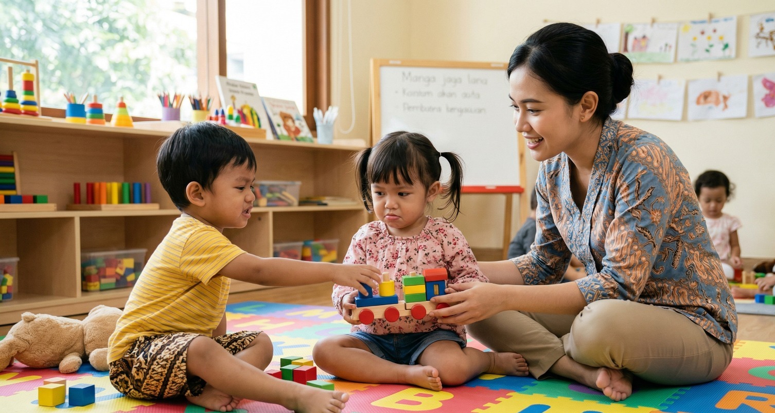 Daycare bulanan di Jogjakarta - Ayah Bunda, ketika bocah menjadi korban perilaku agresif dari teman sebaya, baik di lingkungan daycare maupun di rumah, situasi ini sering membuat orang tua khawatir. Bocah bisa merasa takut, bingung, atau bahkan mulai meniru perilaku agresif tersebut. Karena itu penting bagi orang dewasa untuk melindungi bocah sekaligus mengajarkan keterampilan sosial yang sehat. Berikut solusi yang dapat dilakukan secara praktis. 1. Pastikan Bocah Aman Secara Fisik Langkah pertama selalu menghentikan situasi agresif dan memastikan bocah yang terkena tidak terluka. Hal yang perlu dilakukan pengasuh atau orang tua: pisahkan kedua bocah dengan tenang periksa apakah ada luka tenangkan bocah yang terkena jangan langsung menyalahkan di depan semua orang Contoh respons yang baik: “Tidak boleh memukul. Kita harus menjaga teman.” Tujuannya adalah menghentikan perilaku tanpa mempermalukan siapa pun. 2. Validasi Perasaan Bocah yang Menjadi Korban Bocah yang dipukul atau digigit sering merasa kaget atau sedih. Penting bagi orang dewasa untuk membantu mereka memahami emosinya. Ayah Bunda dapat mengatakan: “Kamu kaget ya tadi dipukul.” “Itu sakit ya.” “Ayah/Bunda di sini untuk membantu kamu.” Validasi ini membantu bocah merasa didengar dan dilindungi. 3. Ajarkan Bocah Cara Membela Diri Secara Sosial Bocah perlu belajar cara menyampaikan batasan tanpa kekerasan. Latihan sederhana yang bisa diajarkan: mengatakan “Tidak! Jangan pukul.” menjauh dari situasi memanggil pengasuh atau orang dewasa Latihan ini bisa dilakukan melalui role play di rumah atau di daycare. Contoh latihan: Orang tua berpura-pura mengambil mainan, lalu bocah berlatih berkata: “Tidak, ini punyaku.” 4. Ajarkan Bocah Tidak Membalas dengan Kekerasan Sering kali bocah yang menjadi korban justru mulai meniru perilaku agresif. Karena itu penting untuk menanamkan prinsip: tidak membalas dengan memukul menggunakan kata-kata mencari bantuan orang dewasa Ayah Bunda bisa menjelaskan dengan bahasa sederhana: “Kalau teman memukul, kita tidak memukul balik. Kita bilang tidak dan panggil pengasuh.” 5. Komunikasikan dengan Pengasuh atau Orang Tua Lain Jika kejadian terjadi di daycare, penting untuk berkomunikasi dengan pengasuh secara terbuka. Hal yang bisa ditanyakan: bagaimana kronologi kejadian apakah ada pemicu tertentu bagaimana daycare menanganinya apakah ada rencana pencegahan Daycare yang baik biasanya memiliki protokol penanganan perilaku agresif. 6. Ajarkan Keterampilan Sosial pada Bocah Beberapa keterampilan sosial penting yang perlu dilatih: menunggu giliran berbagi mainan mengatakan “boleh aku pinjam?” mengenali emosi Semakin baik kemampuan sosial bocah, semakin kecil kemungkinan konflik fisik terjadi. 7. Amati Pola Jika Terjadi Berulang Jika agresi dari teman yang sama terjadi terus-menerus, Ayah Bunda perlu mengamati: kapan biasanya kejadian terjadi mainan apa yang memicu konflik situasi seperti apa yang membuat bocah rentan Dengan memahami pola tersebut, pengasuh dapat mencegah konflik sebelum terjadi. Perlu diingat untuk orang tua agar tetap berperilaku bijak, dalam situasi kehidupan sosial bocah, apalagi bocah juga sedang dalam tahap stimulasi sosial emosi dan mereka sedang bermain bersama baik di lingkungan daycare atau lingkungan rumah, perilaku agresif bisa saja terjadi. Jika Ayah- Bunda sudah memasukkan bocah dalam pendidikan paud (daycare, kelompok bermain, atau taman kanak-kanak), para bocah ini mempunyai interaksi bersama teman sebaya, jadi Ayah-bunda sudah memahami dan menyadari kemungkinan tersebut bisa saja terjadi dan perlu adanya komunikasi positif bersama guru/ fasilitator. Sahabat Juara sebagai salah satu arena pendidikan anak usia dini selalu berupaya untuk menjadi rumah dan sahabat bertumbuh untuk kematangan sosial emosi bocah di dalamnya. Dengan pola parenting dan makin cakapnya bocah dalam keterampilan sosial emosi, keterampilan memahami perasaan diri dan menyampaikan perasaan yang di Sahabat Juara masuk dalam topik program KECAPI / kecakapan hidup sehari-hari, perilaku agresif mampu dikelola. 8. Bangun Rasa Percaya Diri Bocah Bocah yang percaya diri biasanya lebih mampu menghadapi konflik sosial. Beberapa cara membangun kepercayaan diri: memberi aspirasi positif atas usaha bocah memberi kesempatan memilih mengajarkan bocah berbicara tentang perasaan Ketika bocah merasa aman dan didukung, mereka lebih mudah menghadapi situasi sosial yang menantang. “Perilaku agresif pada anak usia dini sering kali bukan tindakan yang disengaja untuk menyakiti, melainkan bentuk komunikasi dari emosi yang belum mampu mereka ungkapkan dengan kata-kata. Anak yang menjadi korban juga perlu dibantu memahami dan merespons situasi tersebut secara sehat, bukan dengan balasan agresif.” — Dr. Laura Markham, Clinical Psychologist & Parenting Expert Sebagai praktisi di lingkungan daycare, kami melihat bahwa momen ketika bocah mengalami konflik sosial justru menjadi kesempatan penting dalam proses tumbuh kembangnya. Banyak orang tua ingin anaknya selalu aman tanpa konflik, padahal di sinilah bocah belajar memahami batasan, emosi, dan interaksi dengan orang lain. Kunci utamanya bukan menghindari konflik, tetapi bagaimana orang dewasa merespons dan membimbing bocah setelah kejadian tersebut. Dengan pendekatan yang tepat, konsisten, dan penuh empati, bocah tidak hanya merasa aman, tetapi juga tumbuh menjadi pribadi yang lebih kuat secara emosional dan sosial. Ayah Bunda, ketika bocah terkena perilaku agresif dari teman sebaya, fokus utama bukan hanya menghentikan kejadian tersebut, tetapi juga mengajarkan keterampilan sosial yang sehat. Langkah penting yang dapat dilakukan: pastikan bocah aman validasi perasaan bocah ajarkan cara mengatakan “tidak setuju” dorong bocah mencari bantuan orang dewasa komunikasikan dengan pengasuh latih keterampilan sosial amati pola konflik Dengan pendekatan yang konsisten, bocah akan belajar bahwa konflik bisa diselesaikan tanpa kekerasan dan mereka tetap merasa aman di lingkungan sosialnya. Baca juga: Agar Tidak Salah Langkah, Pahami Perkembangan, Pemicu, & Beda Perilaku Agresif Normal vs Bahaya (Red Flag) pada Balita FAQ (People Also Ask) 1. Apakah wajar anak dipukul atau digigit di daycare? Ya, pada usia 1–4 tahun hal ini masih cukup umum karena anak sedang belajar mengelola emosi dan interaksi sosial. Namun tetap perlu pendampingan dan penanganan yang tepat. 2. Haruskah anak diajarkan membalas jika dipukul? Tidak. Anak sebaiknya diajarkan mengatakan “tidak”, menjauh, dan mencari bantuan orang dewasa, bukan membalas dengan kekerasan. 3. Kapan orang tua harus mulai khawatir? Jika kejadian terjadi berulang, melibatkan anak yang sama, atau membuat anak takut ke daycare, maka perlu evaluasi dan komunikasi lebih lanjut dengan pengasuh. 4. Bagaimana cara agar anak tidak jadi korban terus? Ajarkan keterampilan sosial seperti berkata tegas, mengenali emosi, dan meminta bantuan. Kepercayaan diri juga sangat penting. 5. Apakah konflik di daycare berdampak buruk bagi anak? Tidak selalu. Dengan pendampingan yang tepat, konflik justru menjadi sarana belajar keterampilan sosial dan emosi. Penutup Ayah Bunda, menghadapi situasi ketika bocah menjadi korban perilaku agresif memang membutuhkan kesabaran dan kebijaksanaan. Namun dengan pendekatan yang tepat, kejadian tersebut dapat menjadi bagian penting dalam proses belajar sosial dan emosional bocah. Lingkungan yang aman, penuh empati, serta didampingi pengasuh yang memahami perkembangan anak akan sangat membantu bocah tumbuh lebih percaya diri dan mampu menghadapi dunia sosialnya. Jika Ayah Bunda sedang mencari daycare bayi di Jogja dekat ringroad barat, Sahabat Juara - Sahabat Bertumbuh Utuh Bocah Nusantara siap menjadi partner tumbuh kembang bocah dengan pendekatan yang hangat, profesional, dan berfokus pada perkembangan emosi serta keterampilan sosial sejak dini.